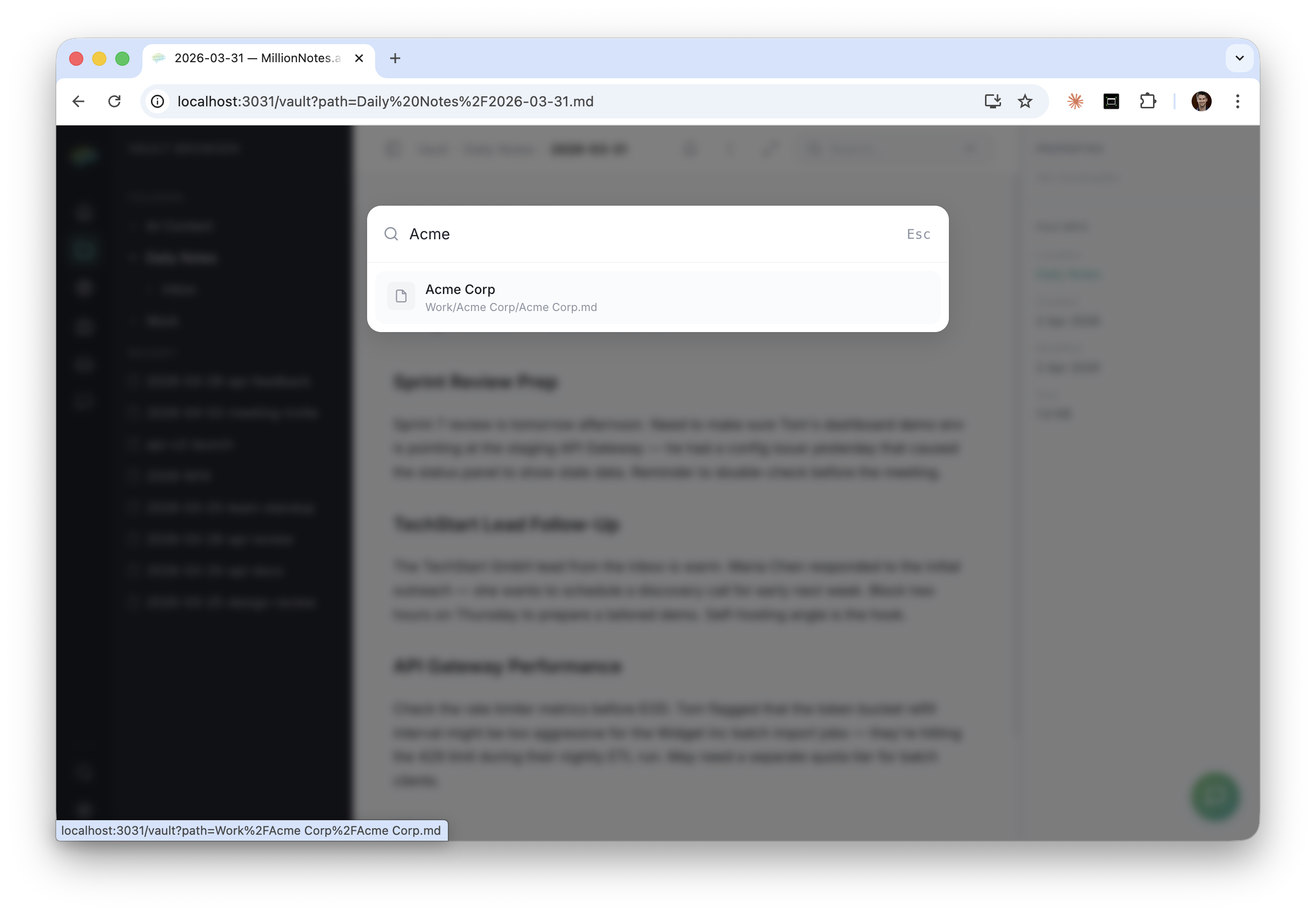 Schnellsuche im Vault — sofort die richtige Datei finden